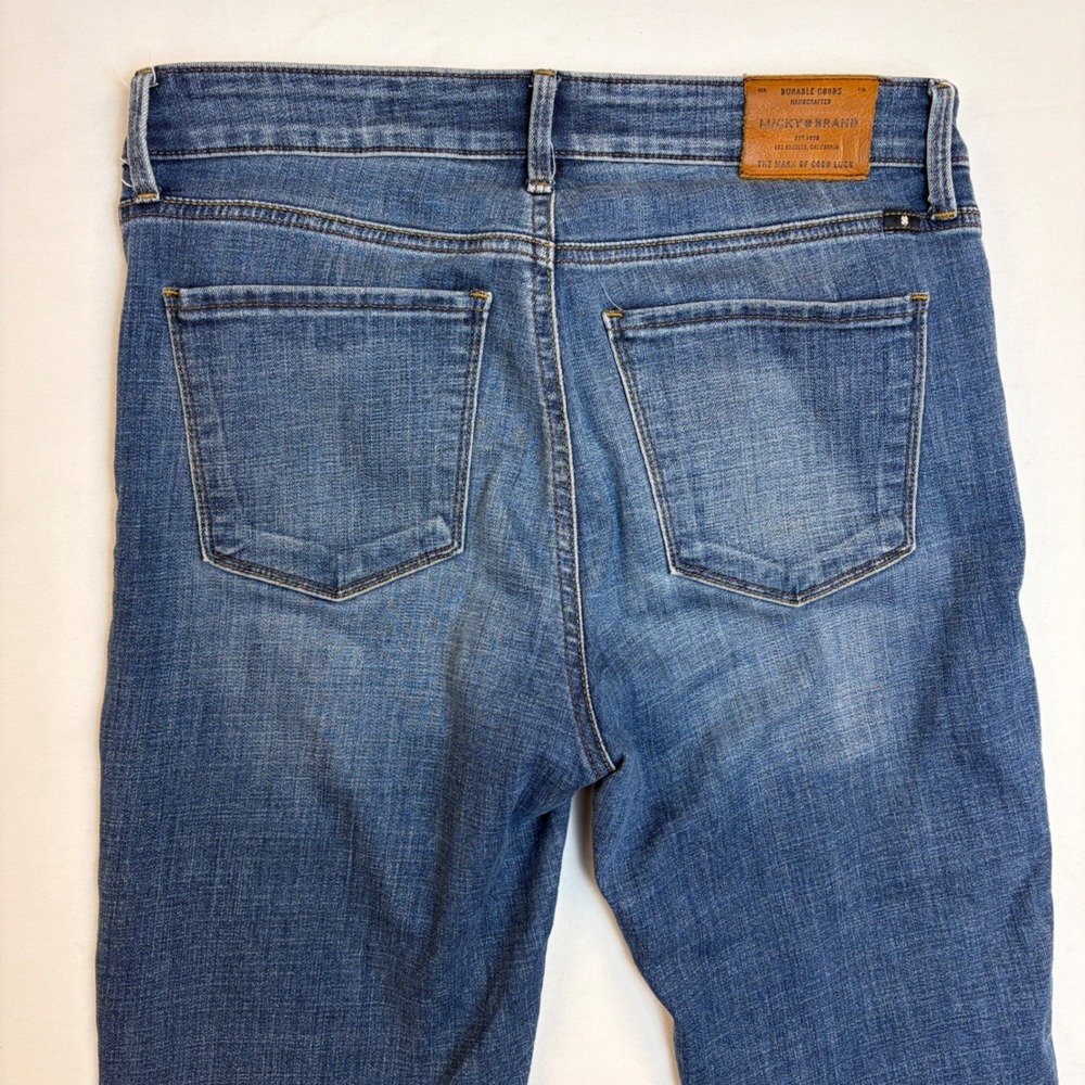 Lucky Brand Hayden Crop Jeans Womens 10/30 Blue Medium Wash Raw Hem Denim - Picture 9 of 9